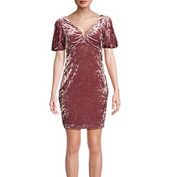 Guess Dresses & Skirts - Mauve Elegant Velvet Pink Mini Dress
Textured Bodycon Mini Silhouette